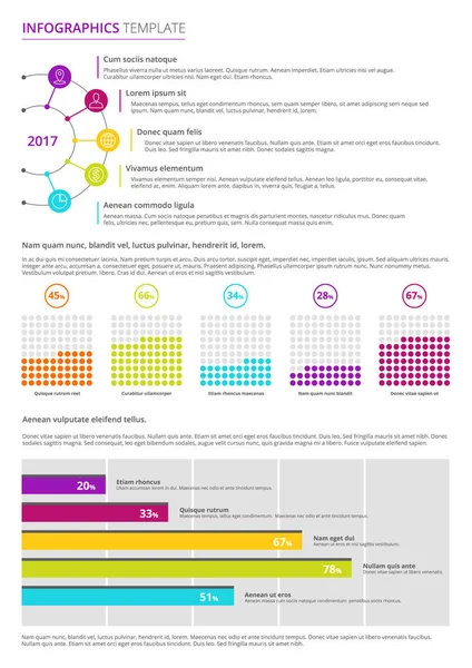 Infographic şablonu parlak renkler