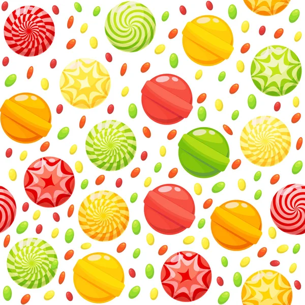 Sweet candies seamless pattern . — Stock Vector