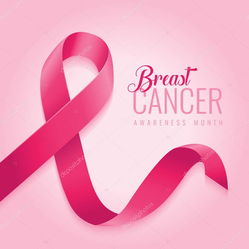 Breast cancer awareness ribbon background