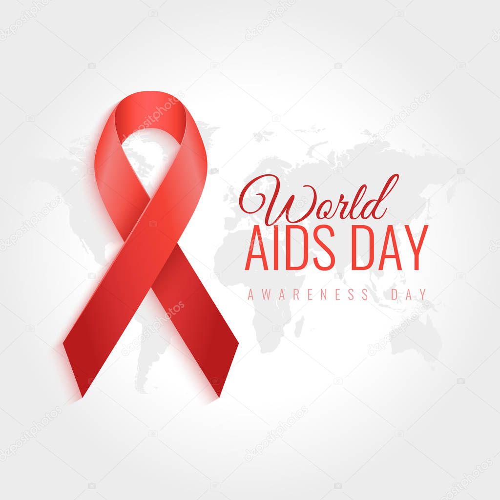 Aids awareness ribbon background