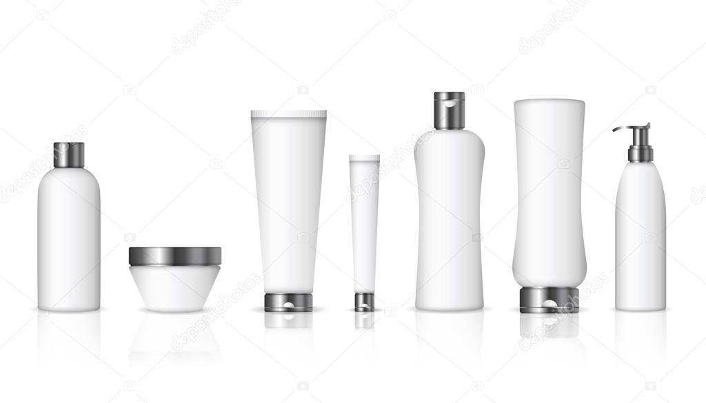 Realistic cosmetic bottles 