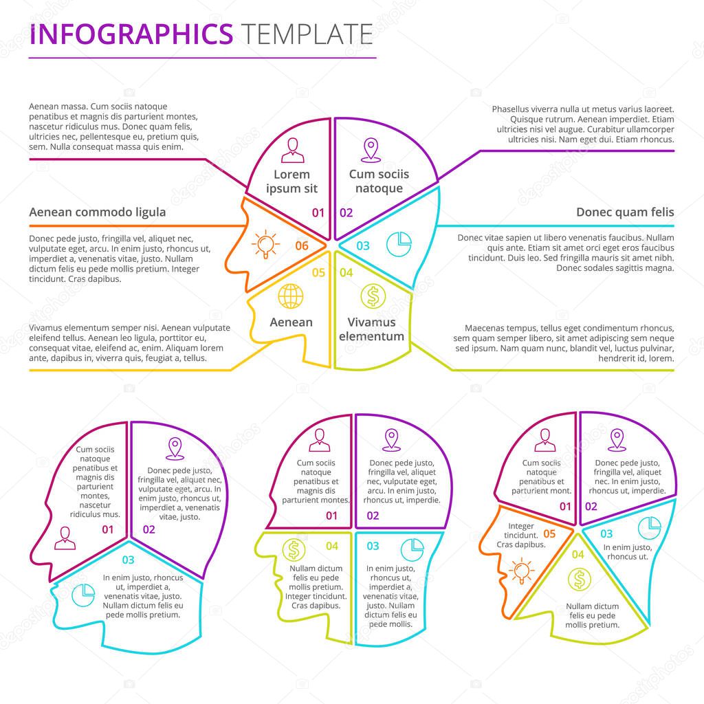 Infographic template with bright colors
