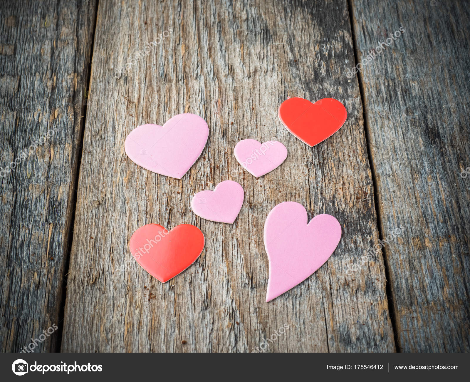 Decorations For Valentine S Day Pink And Red Paper Hearts On
