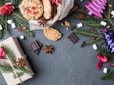 Hediye kutusu Çerezler çikolata Xmas ağacı oyuncak el bombası kopya alanı ile