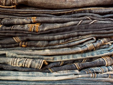 Denim doku mavi jeans klasik. yakın çekim, moda kavramı