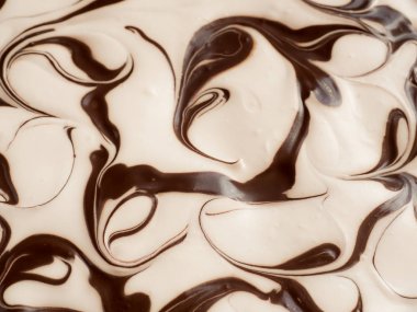 Dondurmalı kek çikolatalı krem arka plan ile