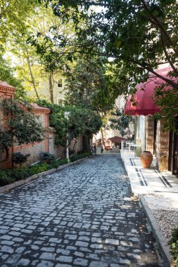 İstanbul, Türkiye - 05 Eylül 2019: Eski İstanbul 'un tarihi kesimlerinin sokakları