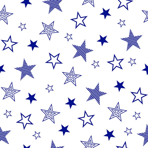 Padrão Sem Costura Com Estrelas Desenhadas Set Vector Wallpaper Estrelas — Vetor de Stock