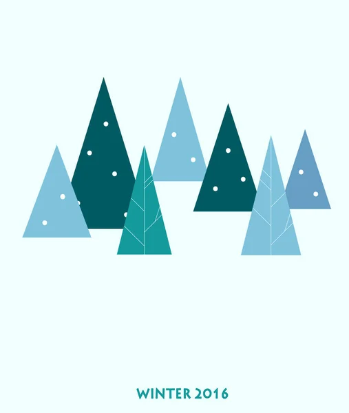 Weihnachtsbaum vor blauem Hintergrund. Vektorillustration — Stockvektor
