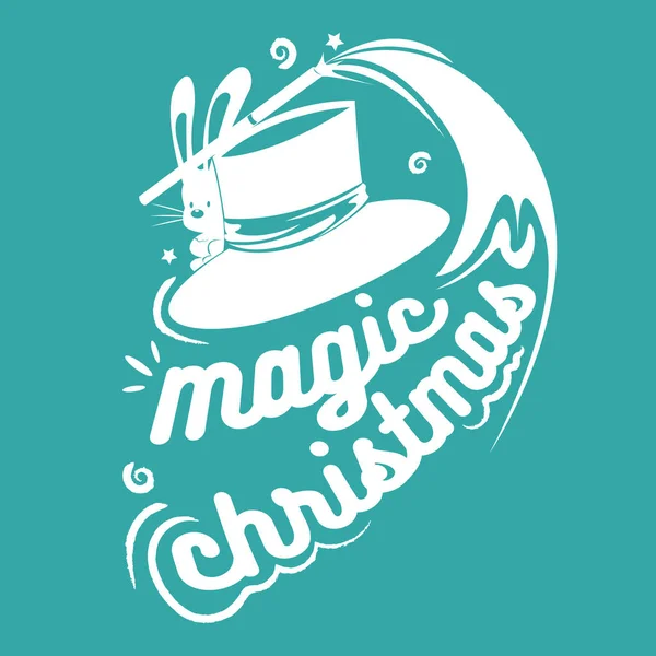 Magia navidad text.isolated en background.Great elemento de diseño — Archivo Imágenes Vectoriales