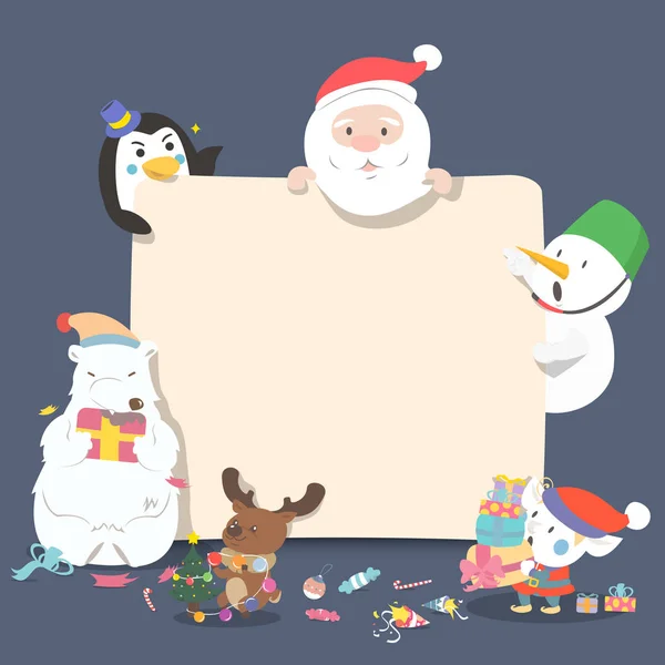 Carte de vœux vectoriel Noël et Nouvel An — Image vectorielle