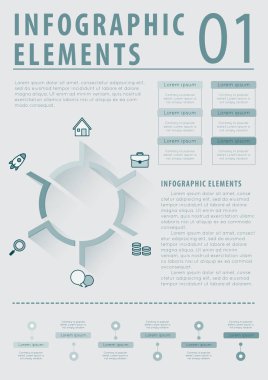 İş Infographic şablon kümesi. Vektör çizim.