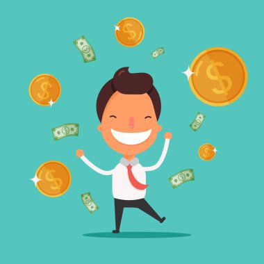 Kazanan işadamı vektör çizim 