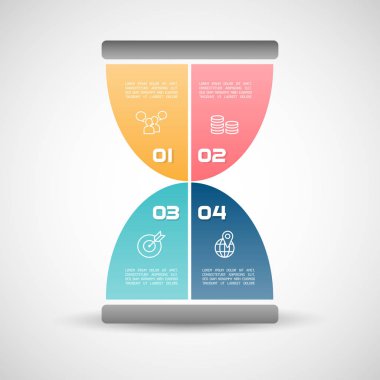 Modern iş Infographic 4 seçenekleri.