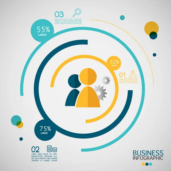 Infografía empresarial moderna 3 opciones . — Archivo Imágenes Vectoriales