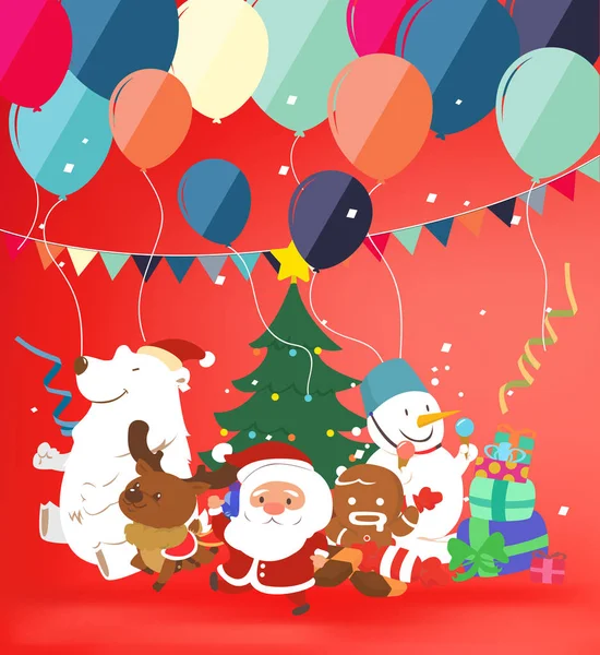 Groupe de personnage de Noël pour Noël . — Image vectorielle