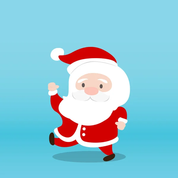 Babbo Natale con sfondo blu. Illustrazione vettoriale . — Vettoriale Stock