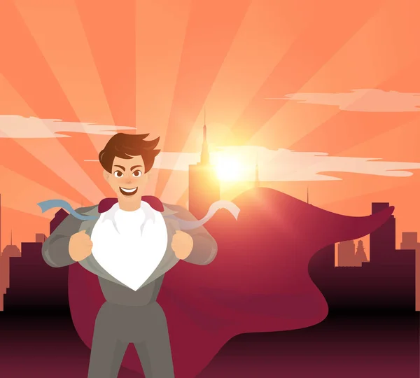 Superhero businessman concept,vector illustration. — Stock Vector