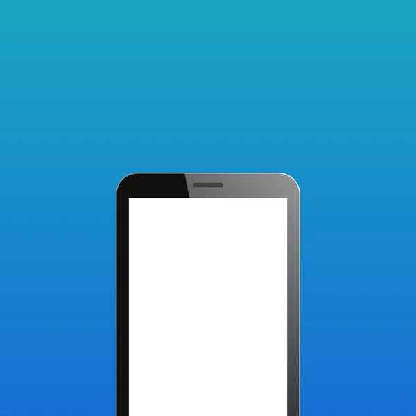 Copyspace Smartphone sobre fondo azul — Vector de stock