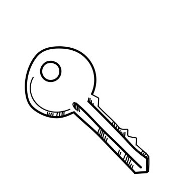 Serbest çizim illüstrasyon anahtar.