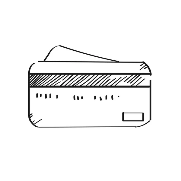 Desenho à mão livre ilustração cartão de crédito . — Fotografia de Stock