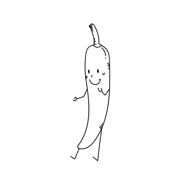 Desenho à mão livre personagem de desenho animado chili . — Fotografia de Stock