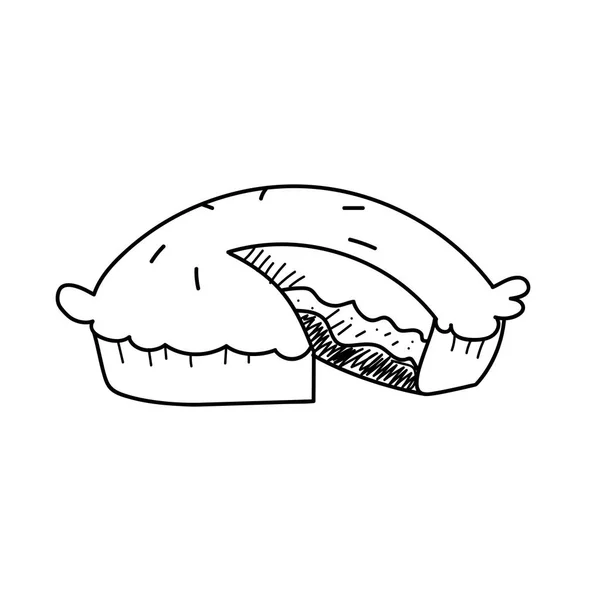 Afbeelding van taart uit de vrije hand te tekenen — Stockfoto