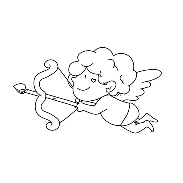 Desenho à mão livre desenho animado cupido ilustração — Fotografia de Stock