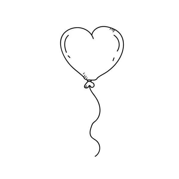 Illustration de ballon coeur dessin à main levée — Photo