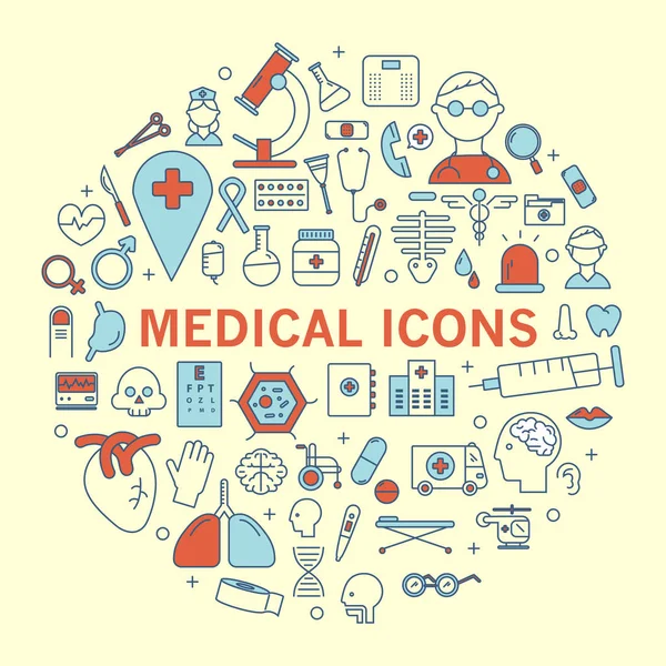 Moderne medizinische Ikone set.vector Illustrator — Stockvektor