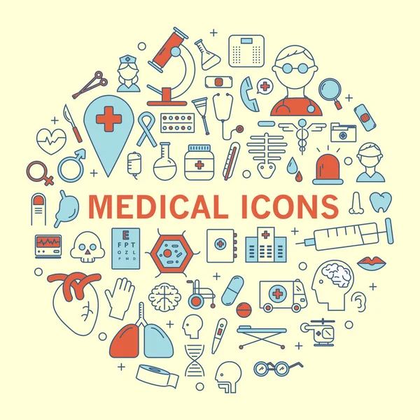 Icono médico moderno set.vector ilustrador — Vector de stock