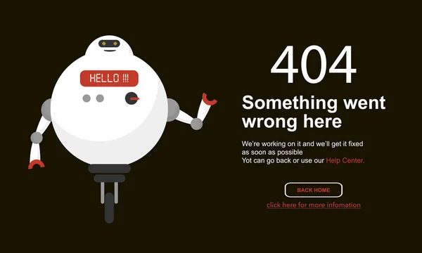 Pagina non trovata Errore 404.Modello vettoriale — Vettoriale Stock
