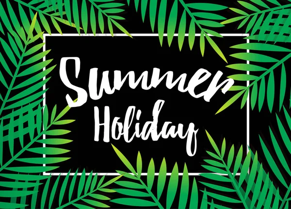 Yaz tatili beach palm ile koyu arka plan