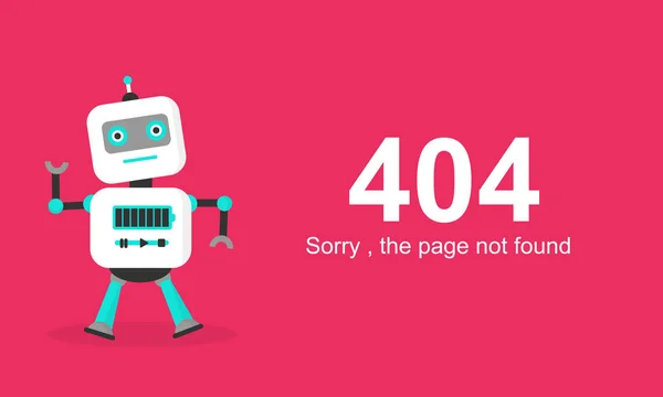Sida inte grunda misstag 404. Vector mall — Stock vektor