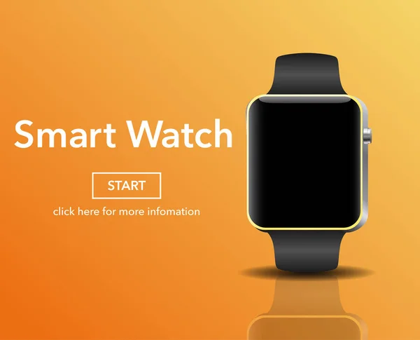 Inteligência eletrônica inteligente watch.Vector ilustração — Vetor de Stock