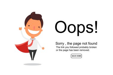 Sayfa değil kurmak yanlışlık 404. vektör şablonu