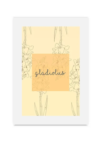 Illustration vectorielle Gladiolus peinte à la main — Image vectorielle