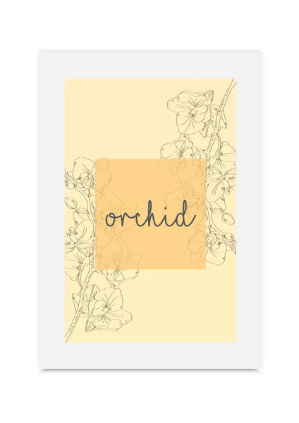 Illustration vectorielle d'orchidée peinte à la main — Image vectorielle