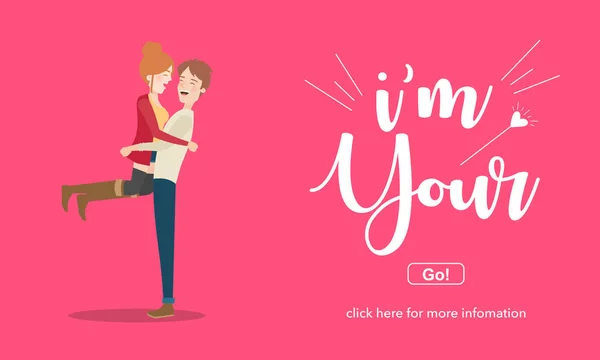 Young couple for love concept — Stock Vector