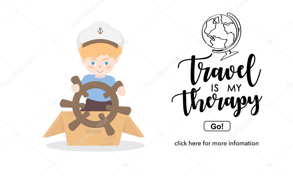 Boy playing with toy sailing boat.Travel and adventure concept. 