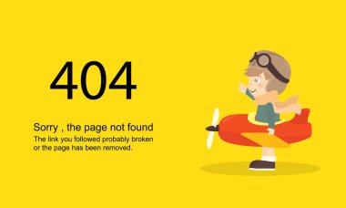Sayfa değil kurmak yanlışlık 404. vektör şablonu