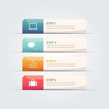 Modern iş Infographic vektör çizim.