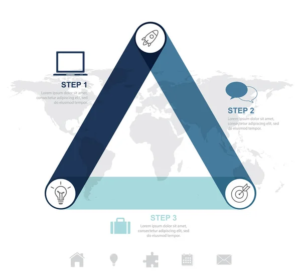 De moderne zakenwereld infographic vectorillustratie. — Stockvector