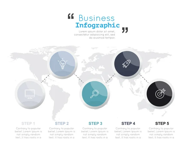 Infografía empresarial moderna Ilustración vectorial . — Vector de stock