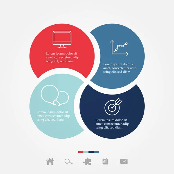 Infografía empresarial moderna Ilustración vectorial — Archivo Imágenes Vectoriales