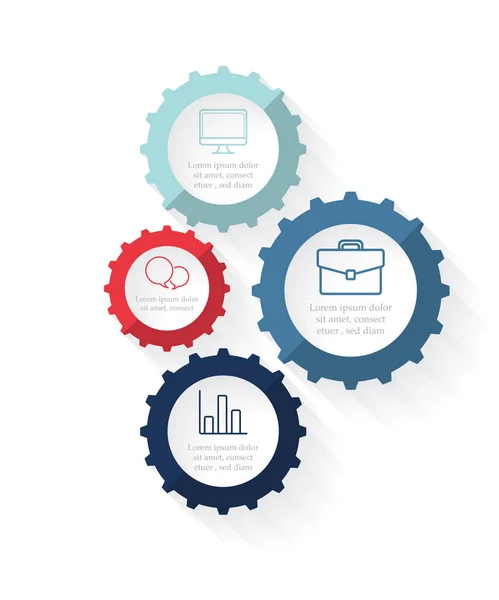 Infografía empresarial moderna Ilustración vectorial — Archivo Imágenes Vectoriales