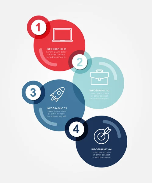 Infografía empresarial moderna Ilustración vectorial — Archivo Imágenes Vectoriales