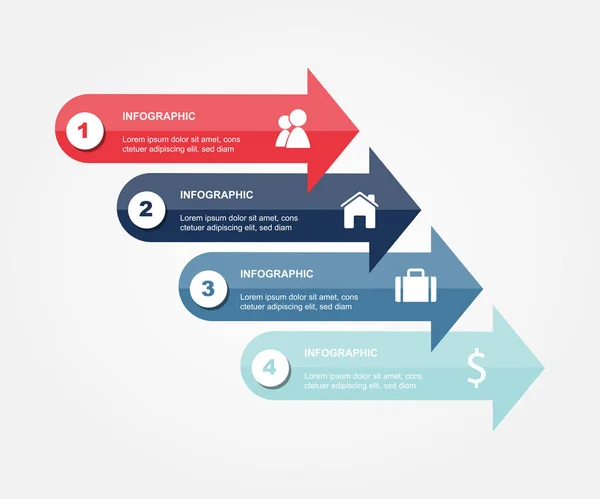 Infografía empresarial moderna Ilustración vectorial — Archivo Imágenes Vectoriales