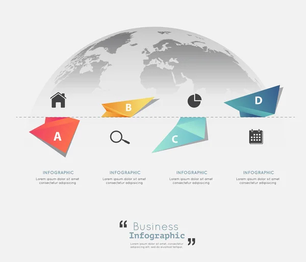 Plantillas de Infografía Moderna para Ilustración de Vectores de Negocios — Vector de stock