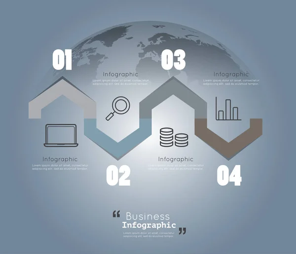 Modelli infografici moderni per illustrazione vettoriale aziendale — Vettoriale Stock